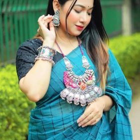 Half Silk Chumki Saree