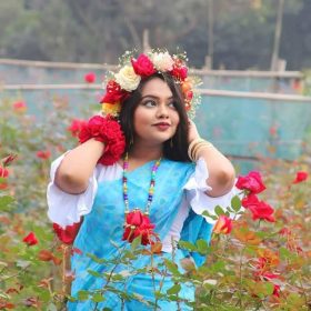 Half Silk Chumki Saree