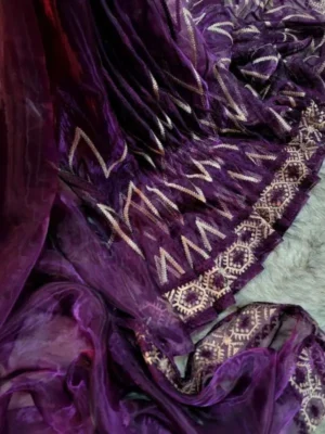 Original Indian Exclusive Organza Silk Saree OSS03 2 Original Indian Exclusive Organza Silk Saree 2