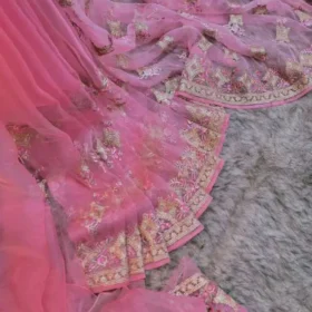 Original Indian Exclusive Organza Silk Saree 5 1