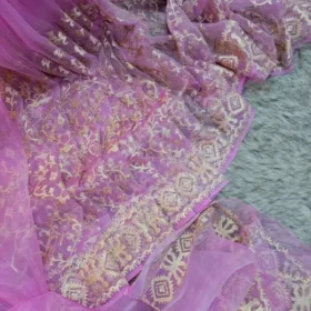 Original Indian Exclusive Organza Silk Saree 6