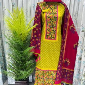 Orko Rubia Century Voile Three Piece Block Print