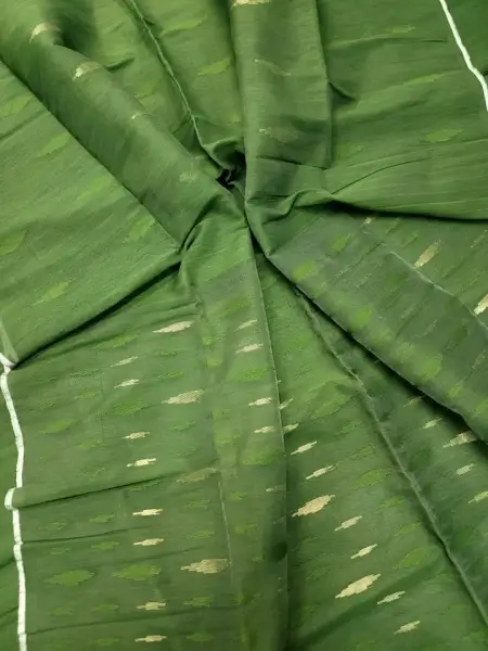 Drab Green Jamdani Saree