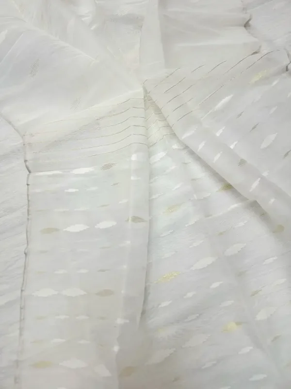 White Jamdani Saree