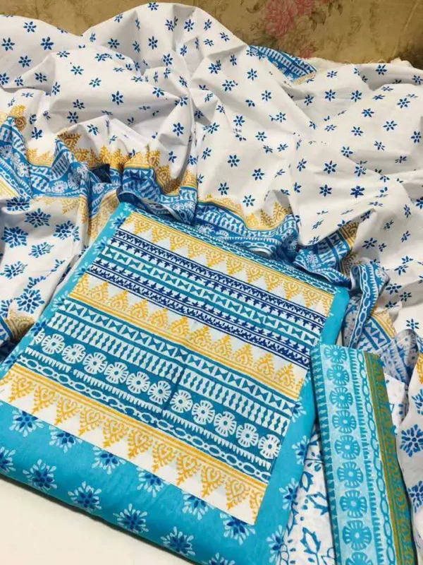 Orko Rubia Century Voile Three Piece Block Print 10