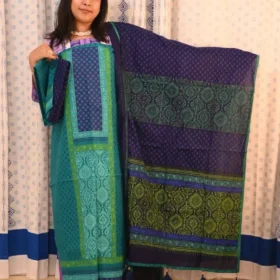 Orko Rubia Century Voile Three Piece Block Print 16