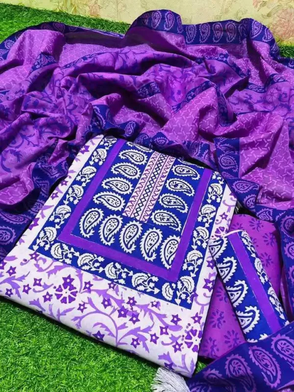 Orko Rubia Century Voile Three Piece Block Print 2