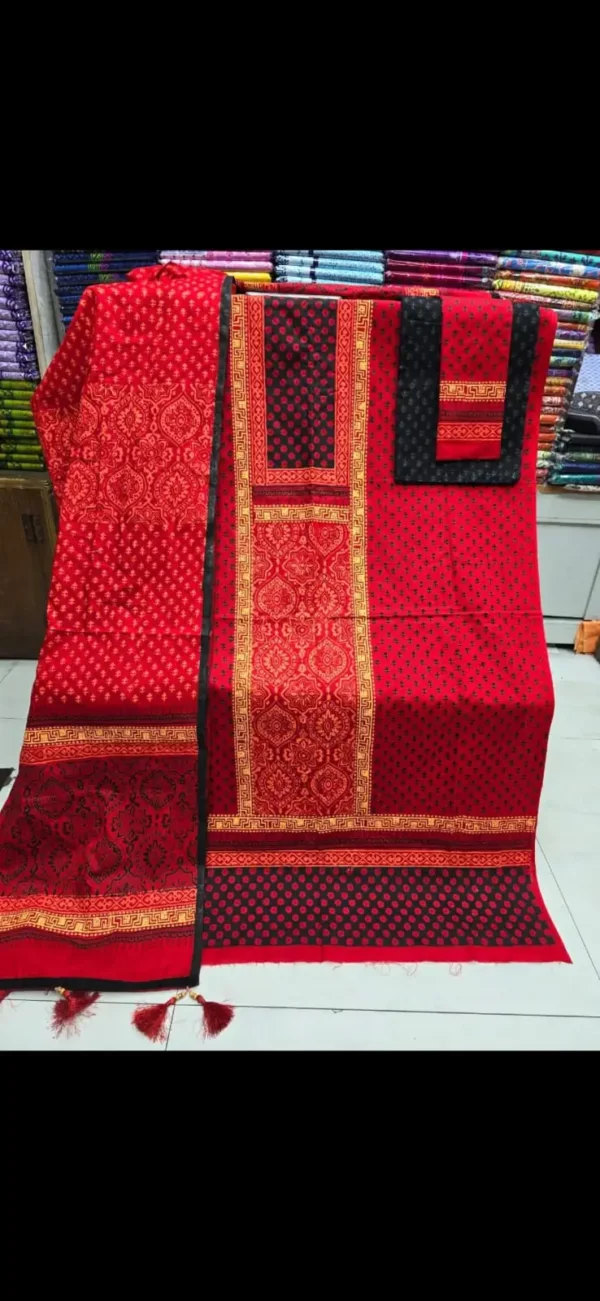 Orko Rubia Century Voile Three Piece Block Print 9.1