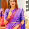 Kanjivaram Saree K0111 - Stunning Pink & Purple Soft Silk 3 Kanjivaram K0111 In Pink Purple 1