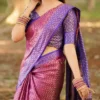 Kanjivaram Saree K0117 Tulip Pink Fuchsia Blue