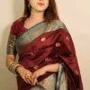 Kanjivaram Saree K0117 - Vivid Auburn 3 Kanjivaram Saree K0117 In Vivid Auburn