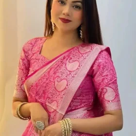 Kanjivaram Saree K0119 Tulip Pink