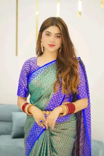 Kanjivaram Saree K0120 – Silver Tree 1 Kanjivaram Saree K0120