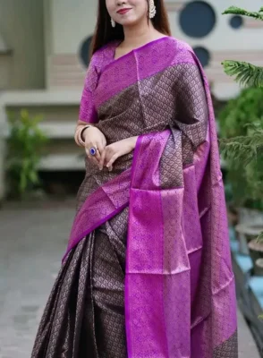 Kanjivaram Saree K0122 - Black Cat 2 Kanjivaram Saree K0122 Black Cat