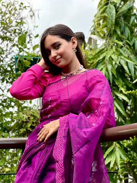 Half Silk Block Print Chumki Saree 5528 1 Half Silk Block Print Chumki Saree 25