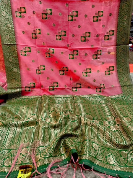 Indian Kora Tasar Saree 14