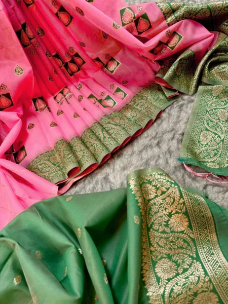 Indian Kora Tasar Saree 16