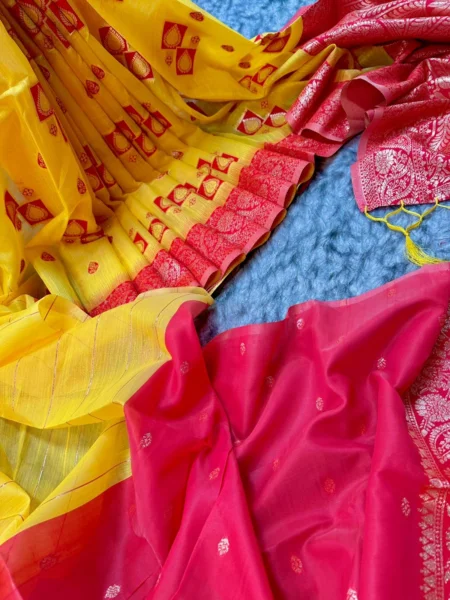 Indian Kora Tasar Saree 8