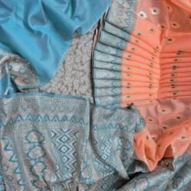 Original Indian Exclusive Kora Tasar Silk Saree 5