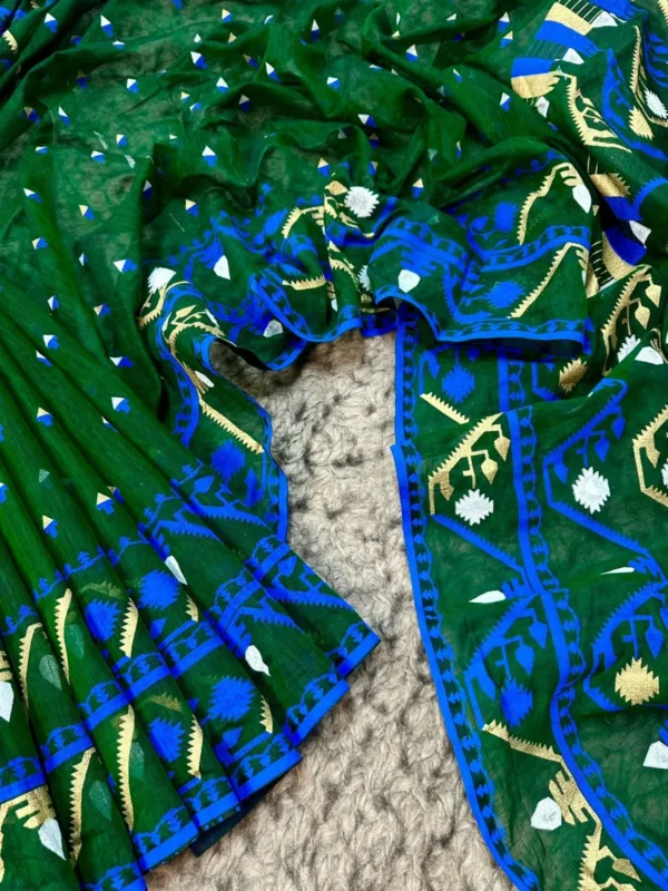 Half Silk Afsan Print Saree 1 4