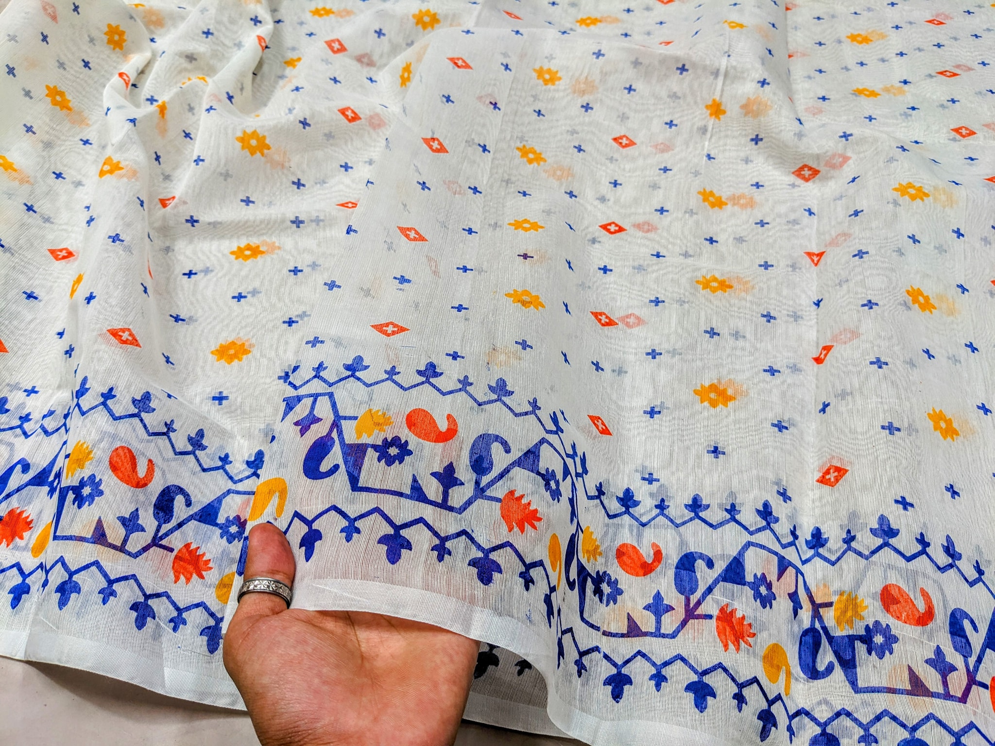 Half Silk Glitter Work Saree HS104 3 Half Silk Glitter Work Saree HS104 - Image 3