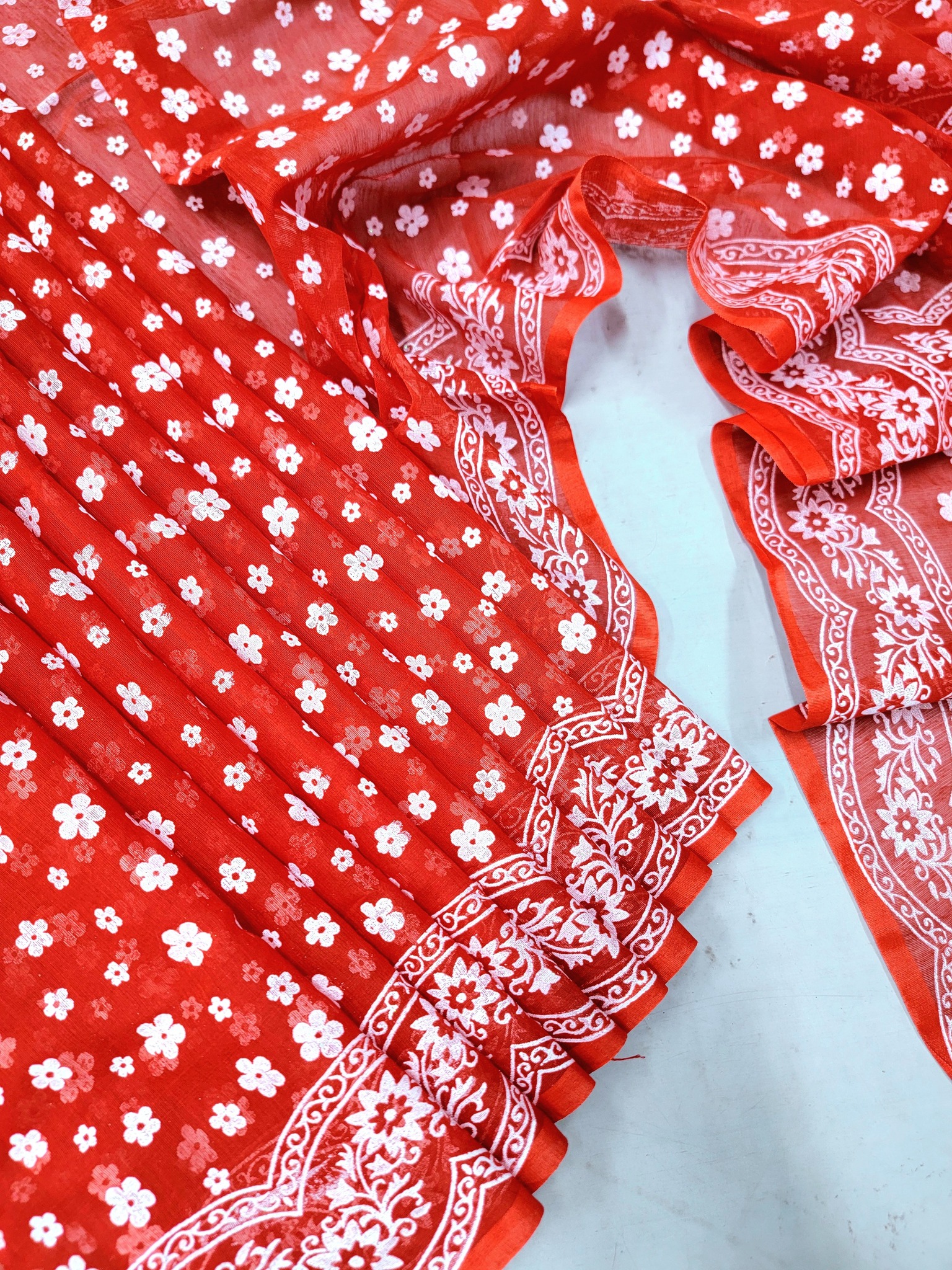 Half Silk Glitter Work Saree HS101 2 Half Silk Glitter Work Saree HS101 - Image 2