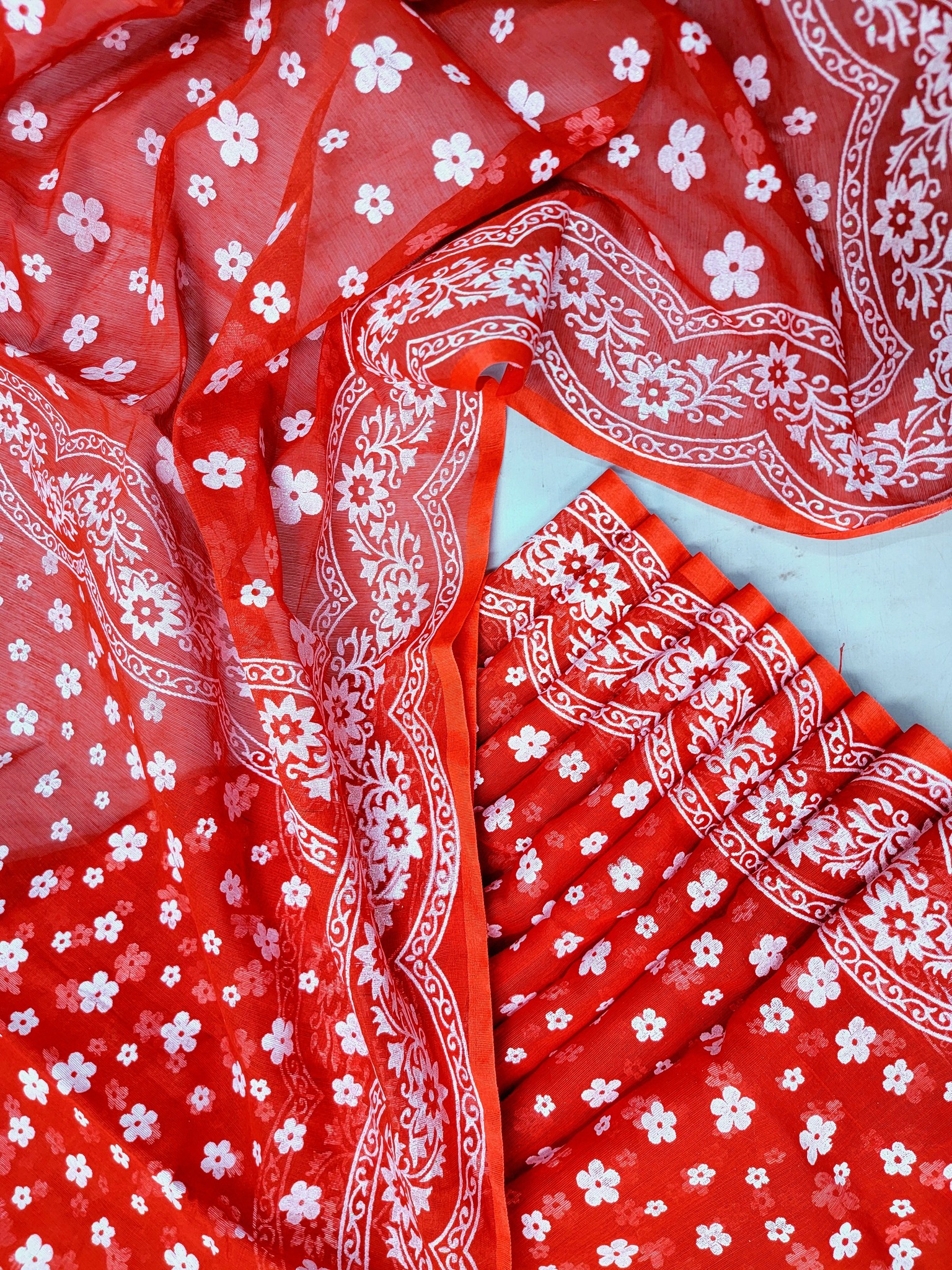 Half Silk Glitter Work Saree HS101 3 Half Silk Glitter Work Saree HS101 - Image 3